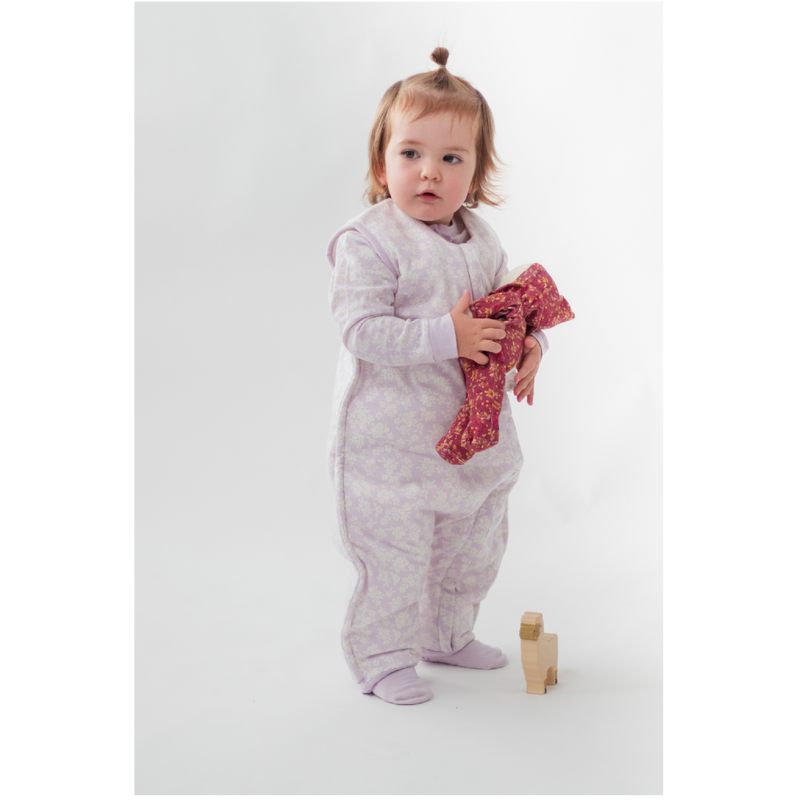 Woolbabe Duvet Sleeping Suit - Mauve Manuka - 1 year