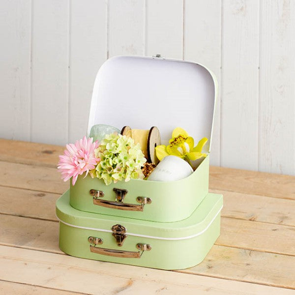 Suitcase Gift Box Sage - 2pce Mint RRP $39.99