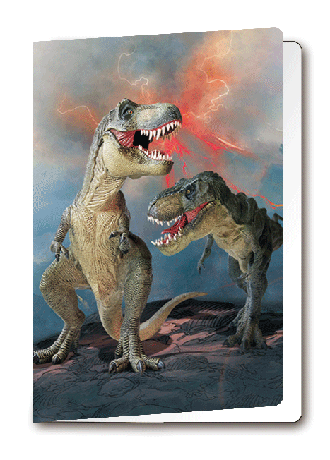 3D Tyrannosaurus Rex Dinosaurs Birthday card