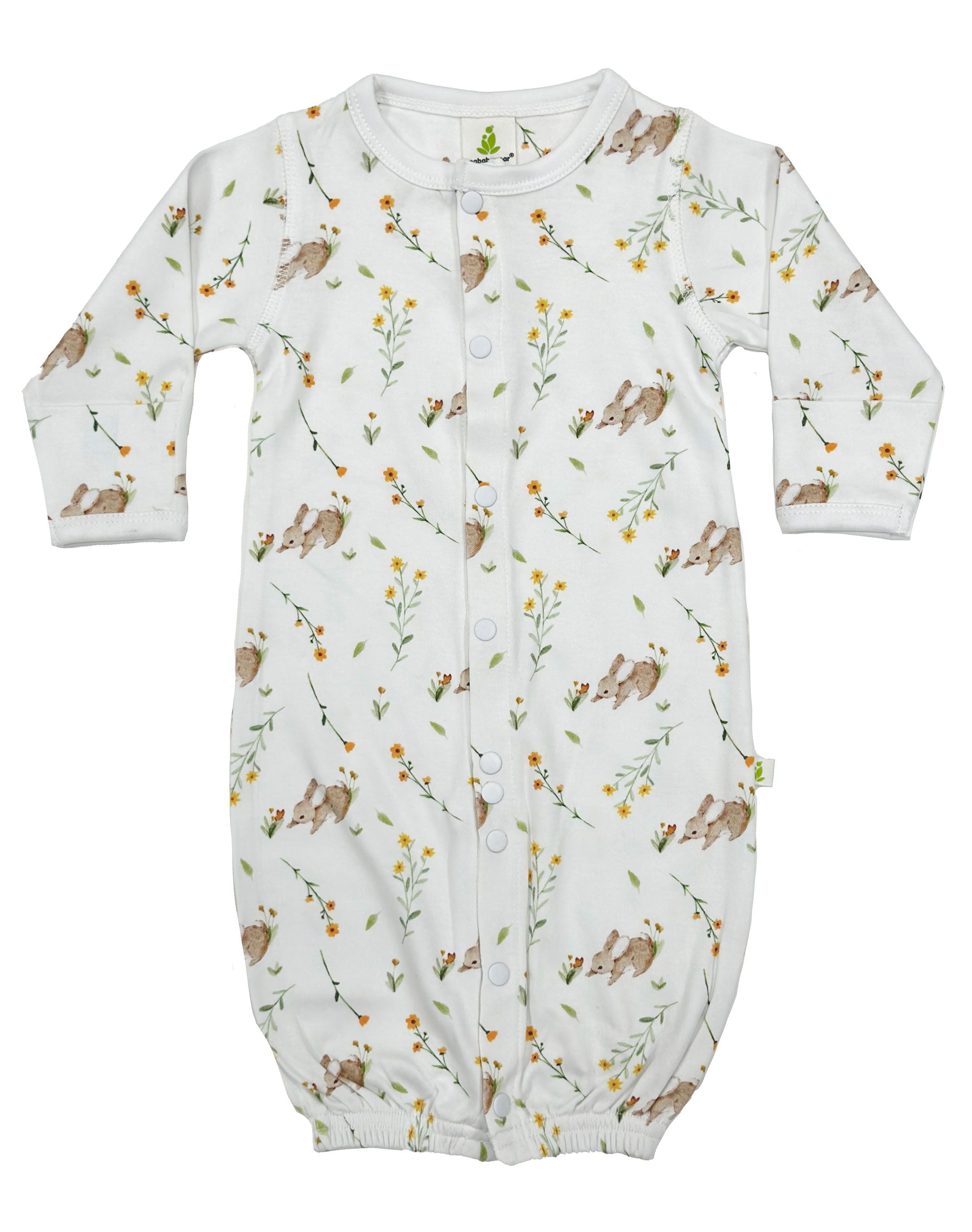 Imababy Convertible Sleepsuit- Bunny Bloom - Main Image