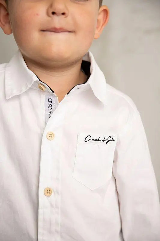 Cracked Soda | Baby Boy Kingston White Detailed Shirt