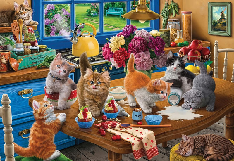 Holdson Gallery S8 - Kittens in the Kitchen XL Jigsaw Puzzle, 300pc RRP $29.99