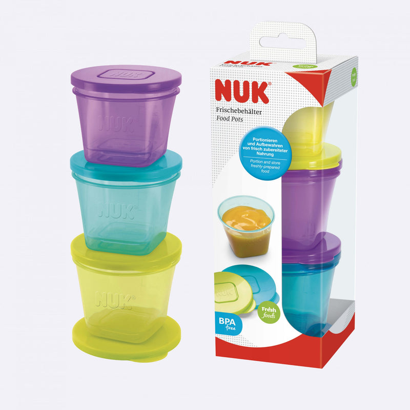 Nuk | Stackable Food  Pots -6pk with Lids
