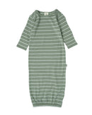 Merino Bundler Nightgown - Sage Stripe