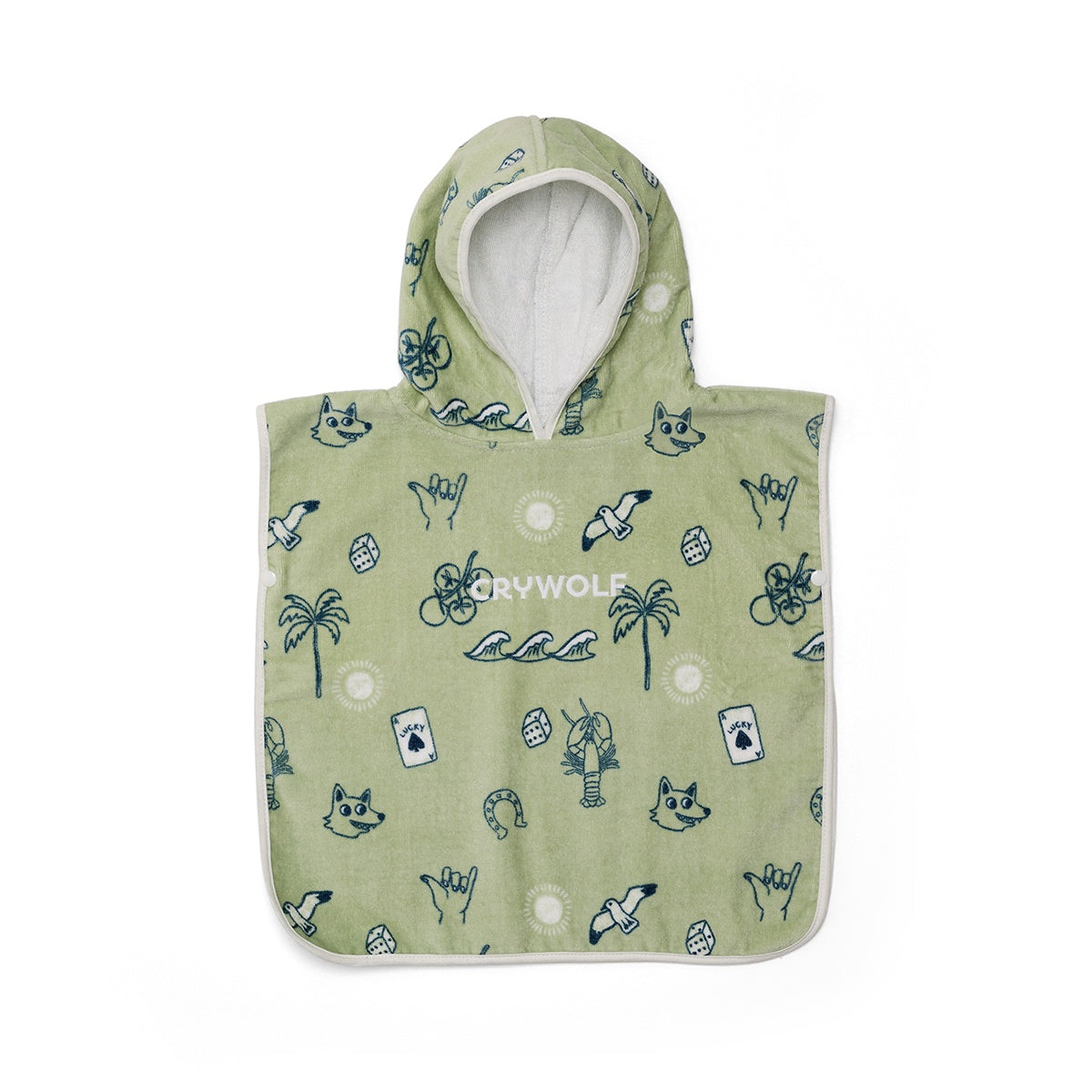 Crywolf Hooded Towel - Indigo Stripe main image 1