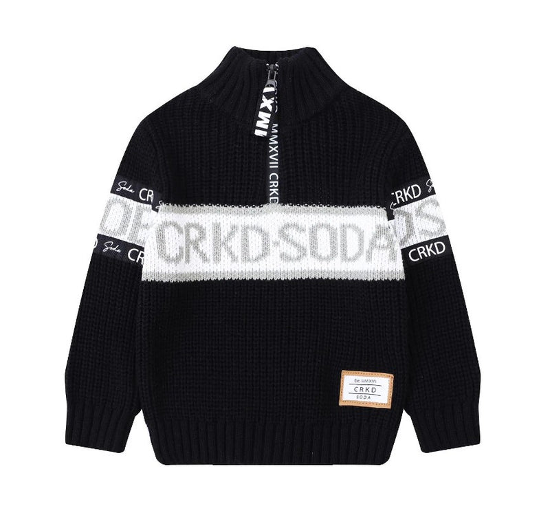 Cracked Soda | Onyx Knit Detailed Jacket Black