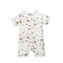Imababywear | Short Sleeve Zipsuit- Farm Life