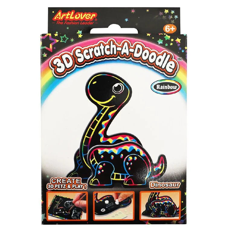 3D Scratch-a-Doodle Dinos (assorted) RRP $7.99
