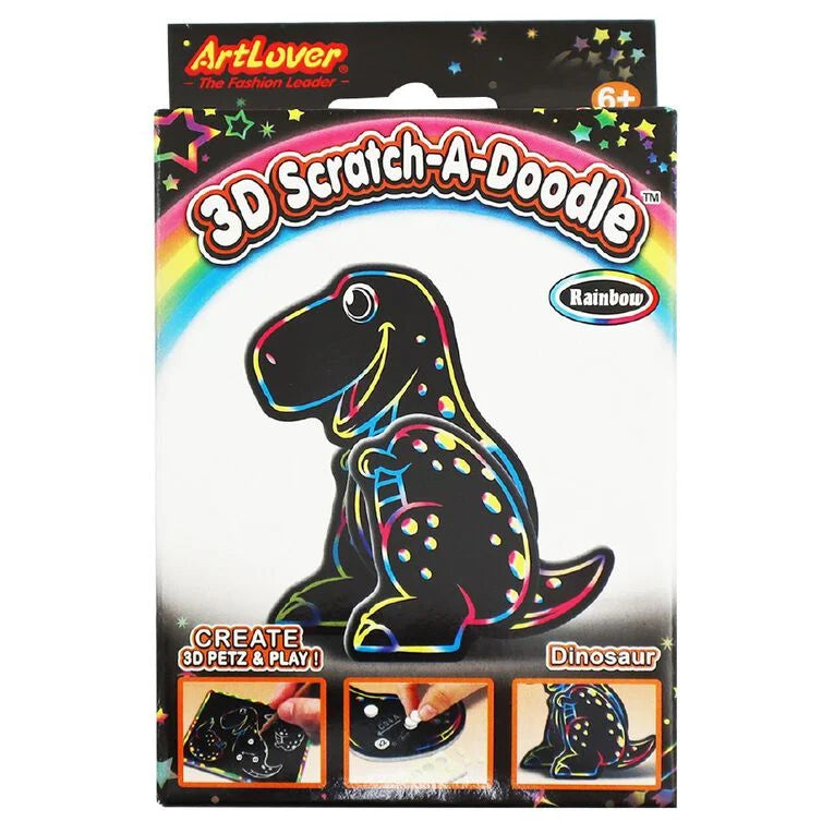 3D Scratch-a-Doodle Dinos (assorted) RRP $7.99