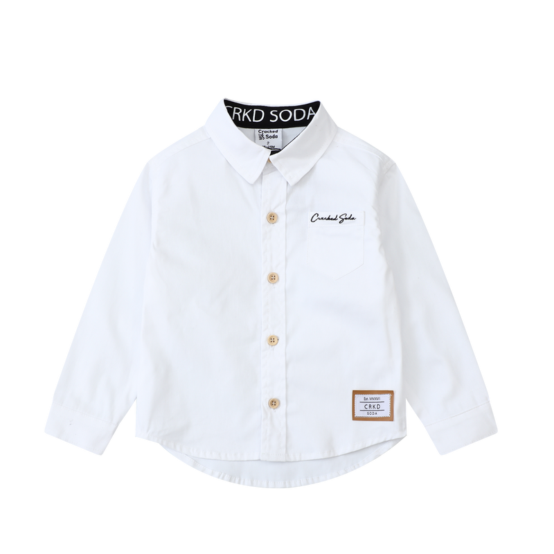 Cracked Soda | Baby Boy Kingston White Detailed Shirt