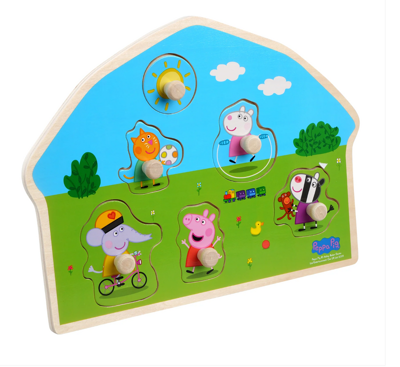 Wooden Peg Puzzle - Play Peppa Pig