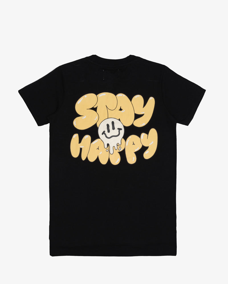 Band Of Boys | Stay Happy Drippin Black Tee