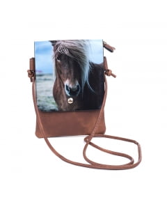 Cute Brown Pony Grey Mane Shoulder Bag