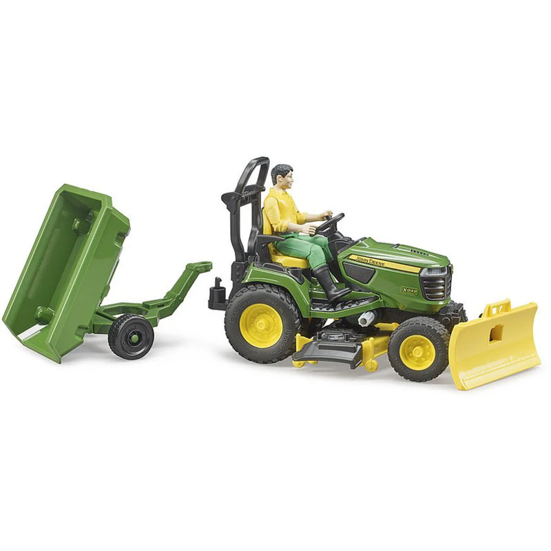 Bruder | John Deere Lawn Tractor with Trailer and Gardener