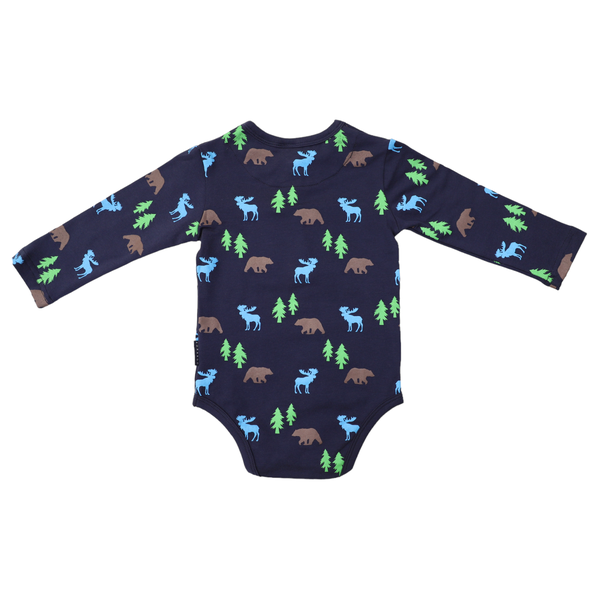 Korango | Baby Boys Bear Print Bodysuit - Peacoat