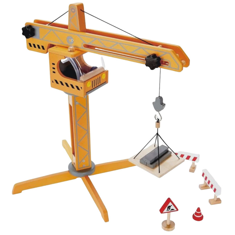 Hape Wooden Crane Lift Play Set