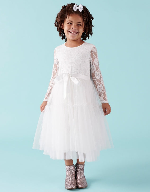 Designer Kidz | Princess Lace L/S Tutu Dress