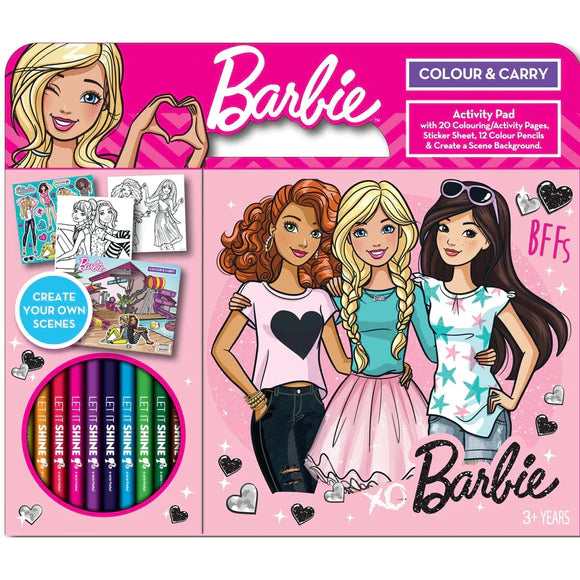 Barbie Colouring Set – Colour and Carry Activity Pad