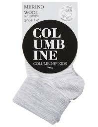 Columbine | Merino Fold- over Baby sock - Grey Marle & Cream
