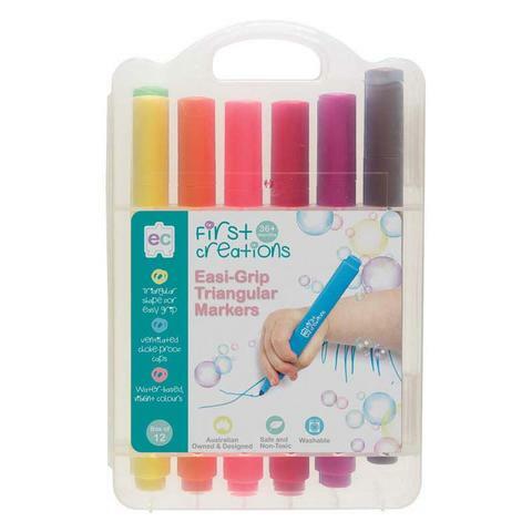 First Creations | Easi-Grip Triangular Markers 12pk