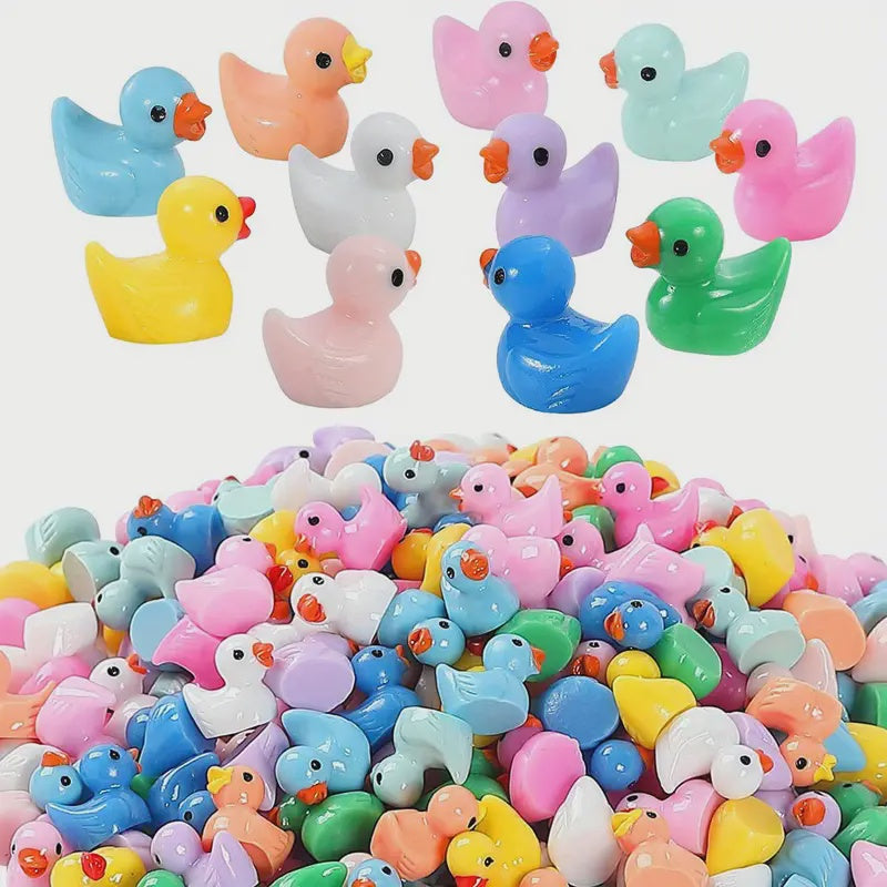 Cute miniature Figurine coloured ducklings Figures