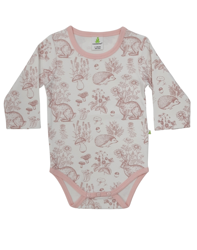 Imababy | L/S Bodysuit- Mushroom Forest - Pink