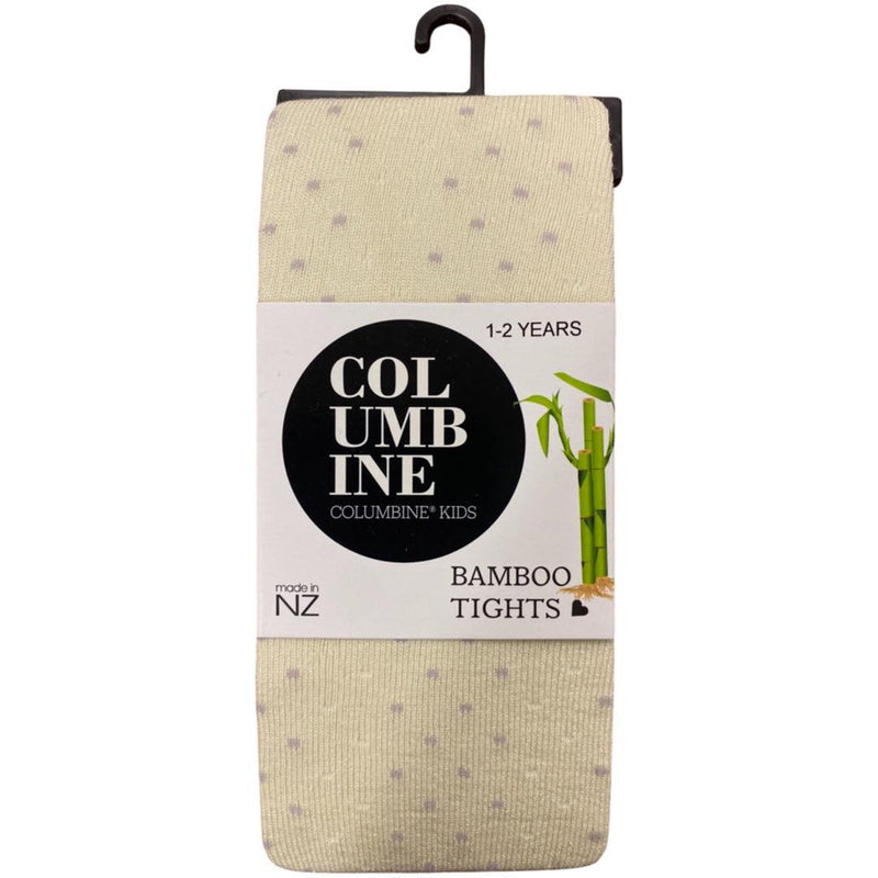 Columbine | Cream Fine Spot Bamboo Viscose Tight