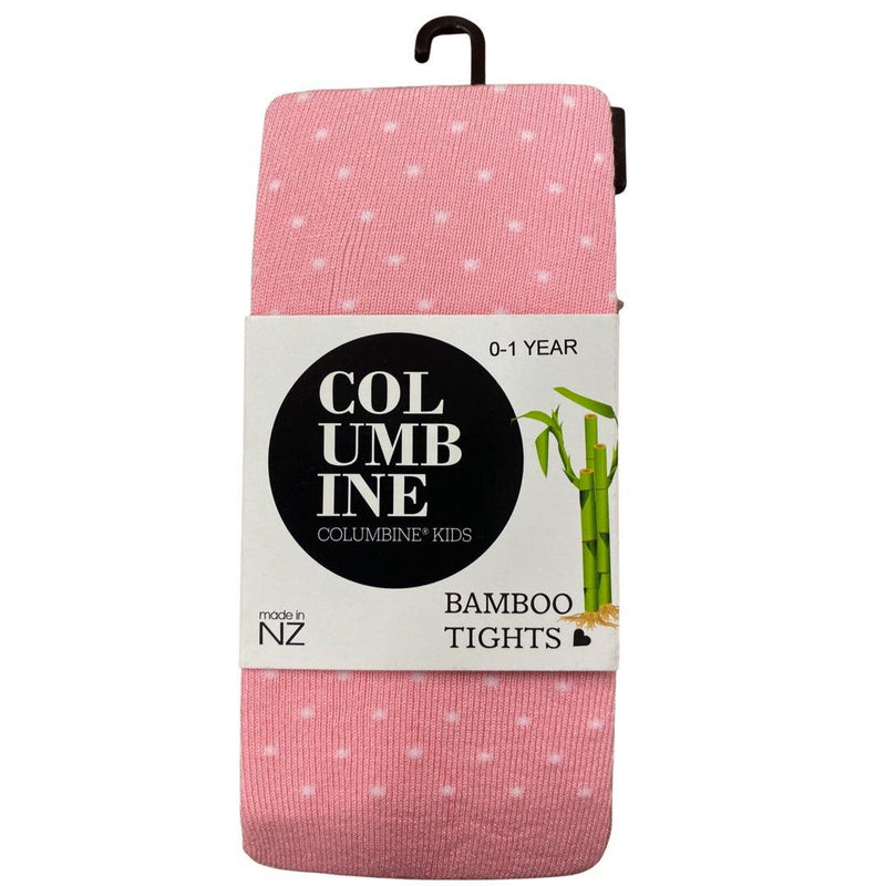 Columbine | Fine Pink Spot Bamboo Viscose tights
