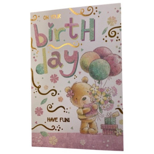 Elegance Birthday Card - Juvenile Girl