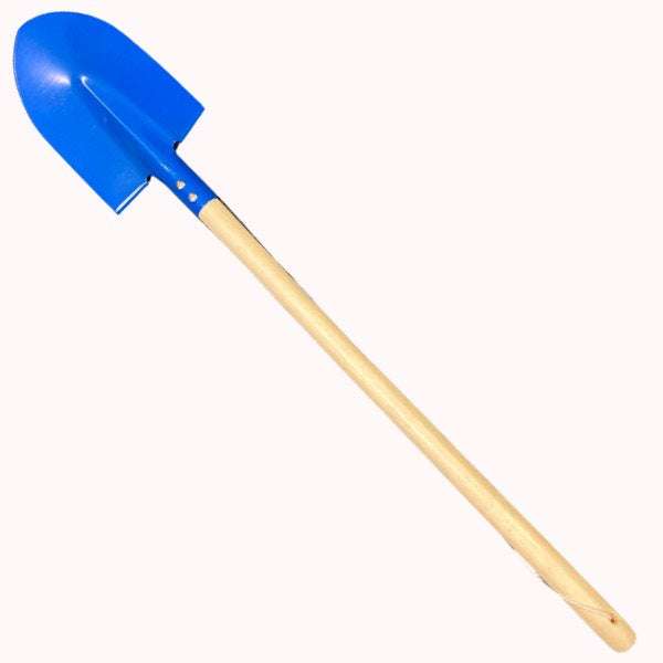 Wooden Handle Spade - Blue