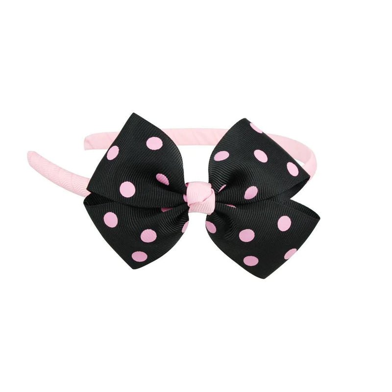 Pink Poppy | Polka Dot Gros Grain Bow Headband Assorted