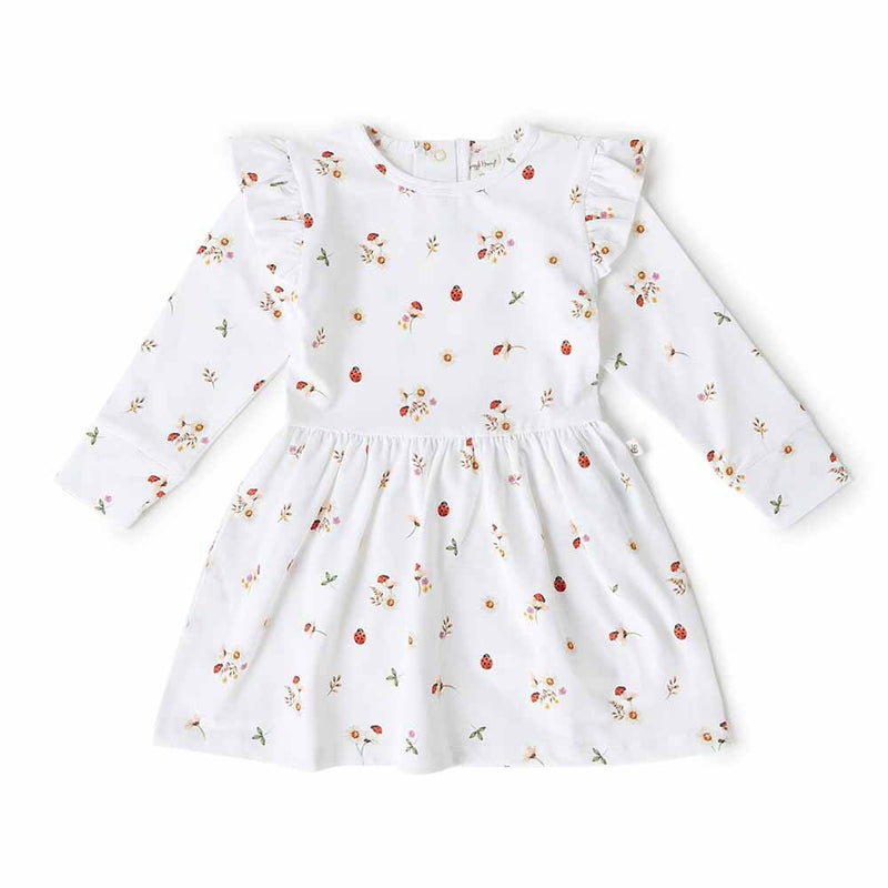 Snuggle Hunny | Ladybug Long Sleeve Organic Dress