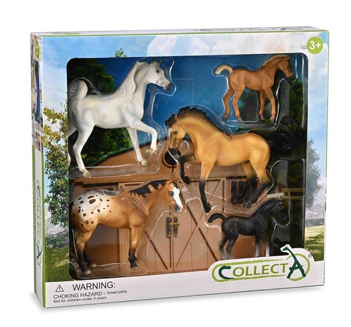 COLLECTA 5pc Horse Life Window Boxed Set