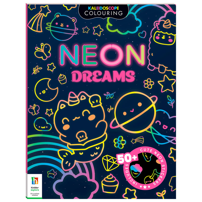Kaleidoscope Sticker & Colouring - Neon Dreams