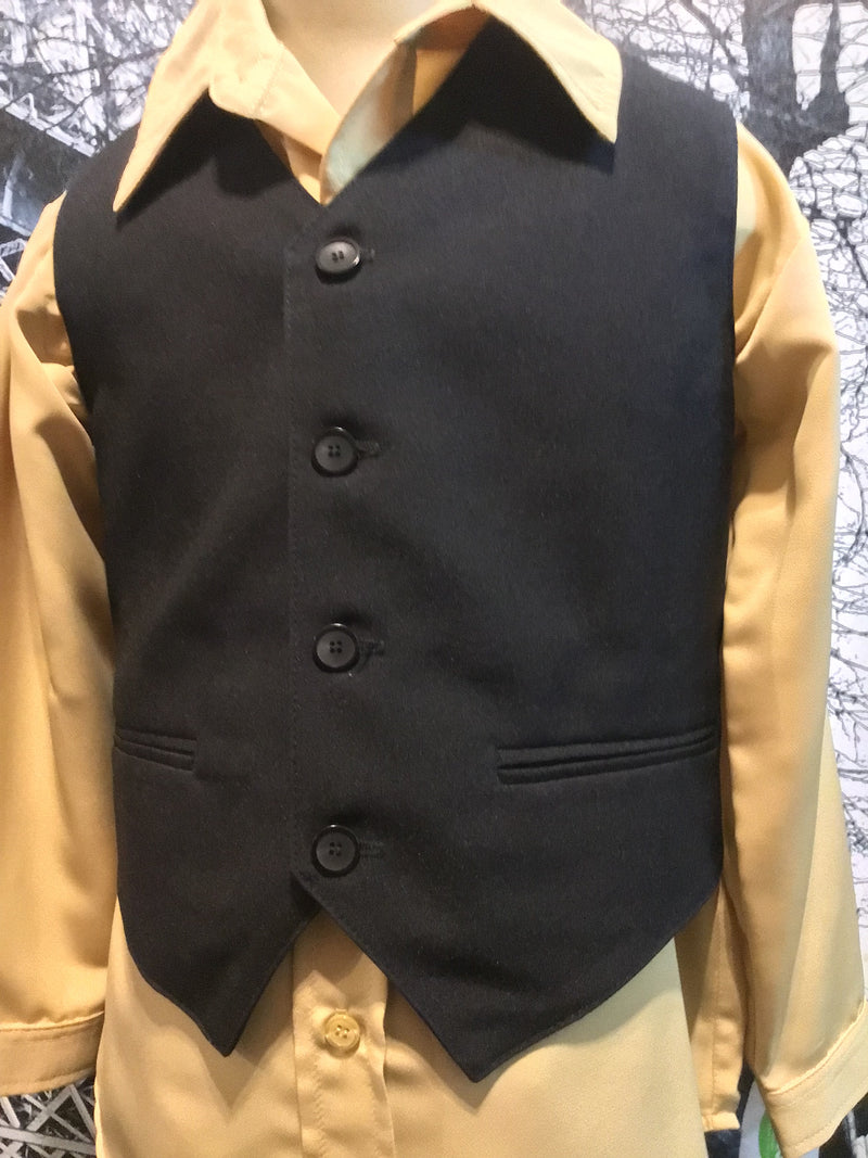 Bamboo | Boys Black formal waistcoat vest