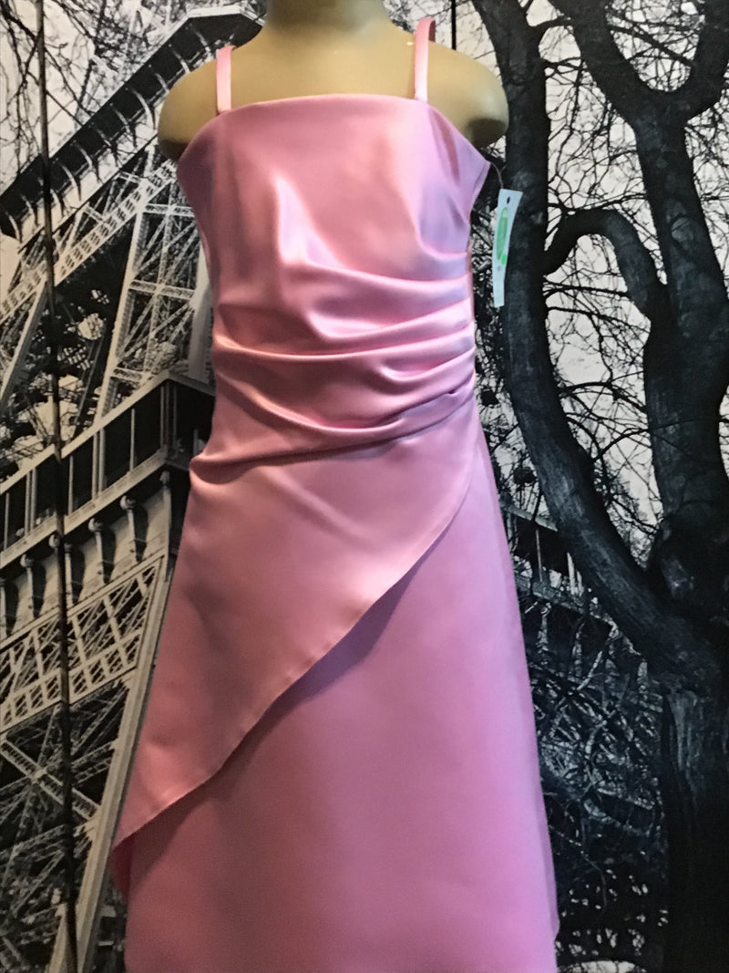 Bamboo | Girls Bridesmaid Pink Side gathered Dress