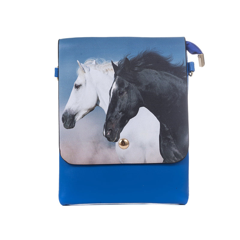 Black & White Stallions Shoulder Bag