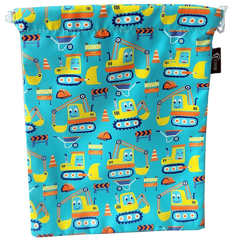 Mondo | Kids Toilet Bag - Yellow Digger - Drawstring Bag