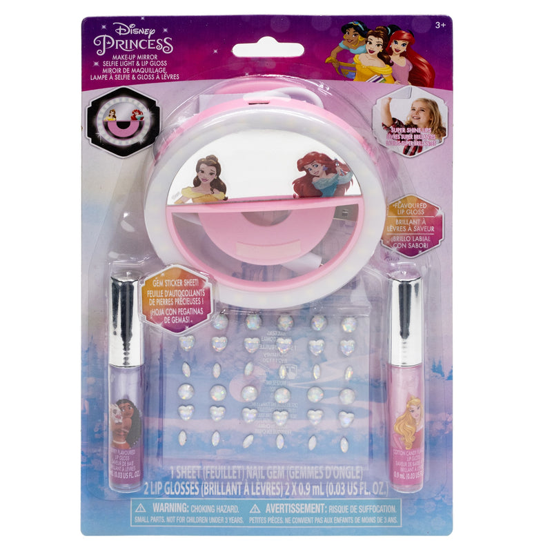 Disney Princess™ Makeup Mirror, Selfie Light & Lip Gloss Set