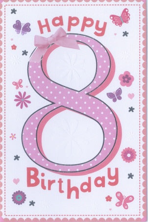 8 Elegance Age Birthday Card