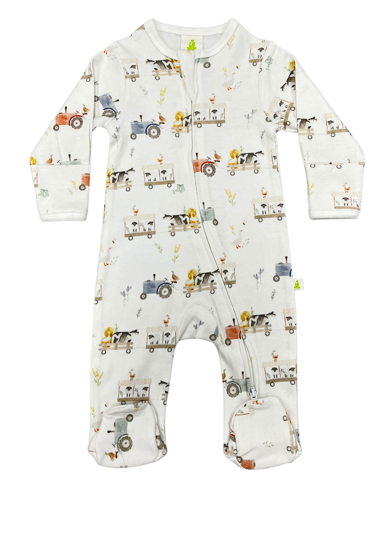 Imababy | Zipsuit with Feet - Farmyard