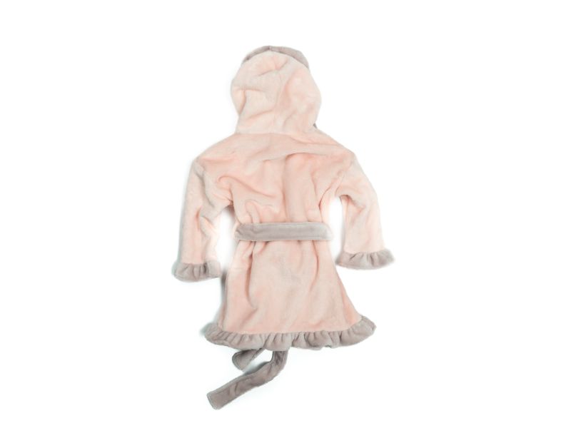 Hi-Hop | Frilled Edge Plush Robe/Dressing Gown - Pink/Lilac