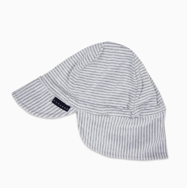 Korango | Cotton Legionnaires Sun Hat - Grey Marle Stripe
