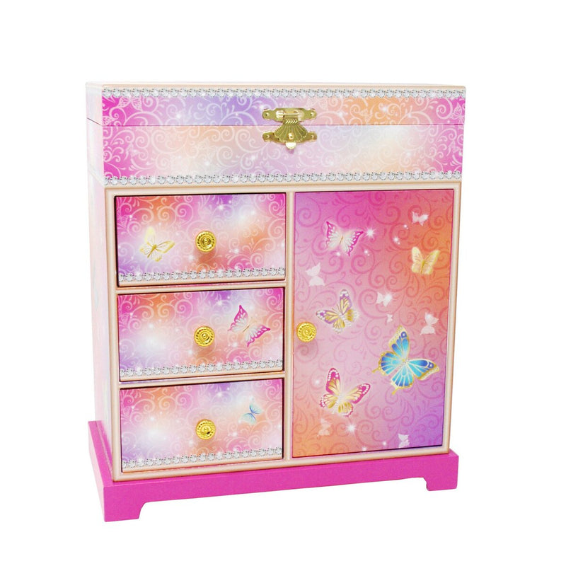 Pink Poppy | Butterfly Skies Large Music Box