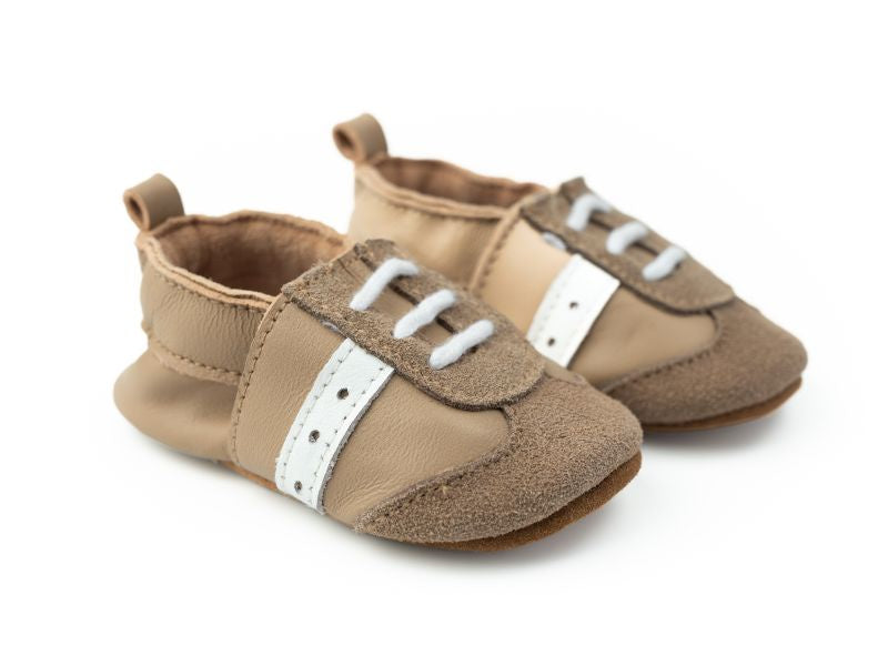 Hi-Hop | Baby Boys - My First Sneakers - Beige Leather