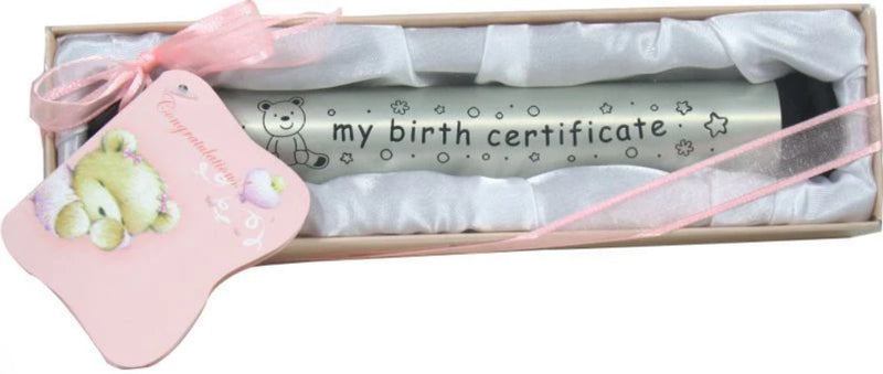 Birth Certificate Holder - Girl