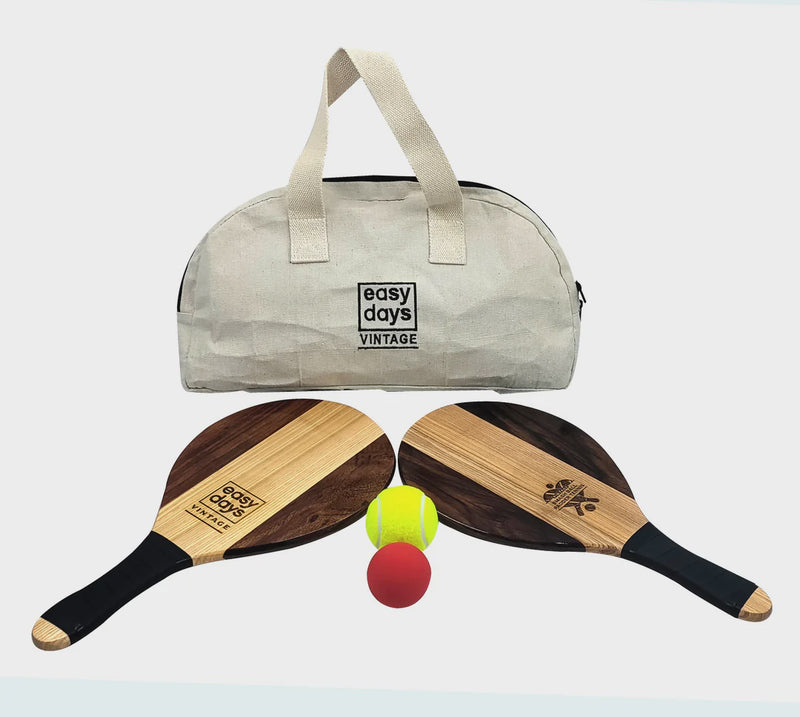 EASY DAYS WOODEN VINTAGE SMASH BALL/PADDER TENNIS SET (DROP SHIPPING ONLY)