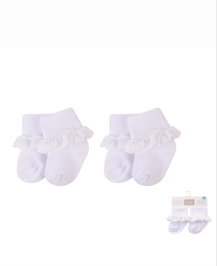 Hudson Baby | 2 Pce Socks Set with Lace Trim  -asst