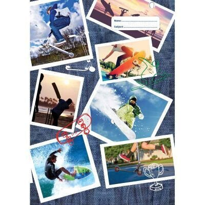 Spencil | Sports Collage Book Cover Scrapbook Pack 3 Assorted