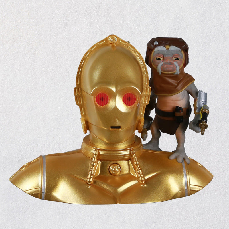Hallmark | Star Wars: The Rise of Skywalker™ C-3PO™ and Babu Frik™ Ornament With Light and Sound